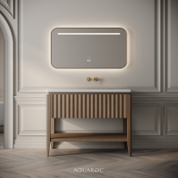 Kensington Vanity Unit & Stone Basin 1000mm Smoked Oak